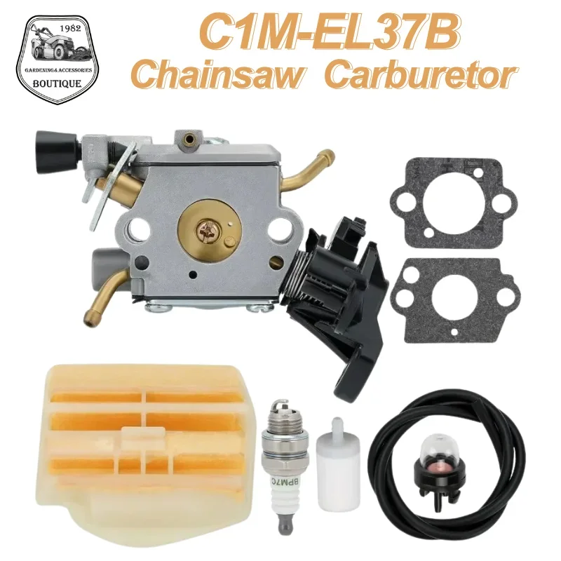 C1M-EL37B Garden Machinery Carbonator 445 445E 450 450E Air Chain Saw Parts 506450401 Carbon Air Filter Fuel Line Adjustment Kit