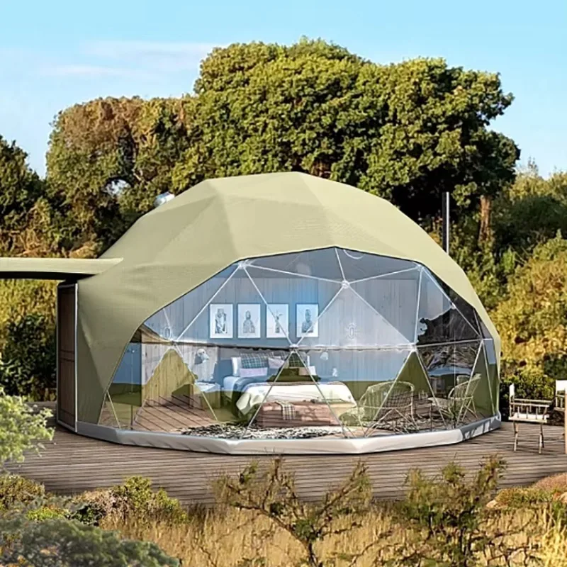 Outdoor Garden Cabin Camping Tent Factory Wholesale PVC Dome Tent Outdoor Glamping Even Hotel Tent for All Seasons Customized