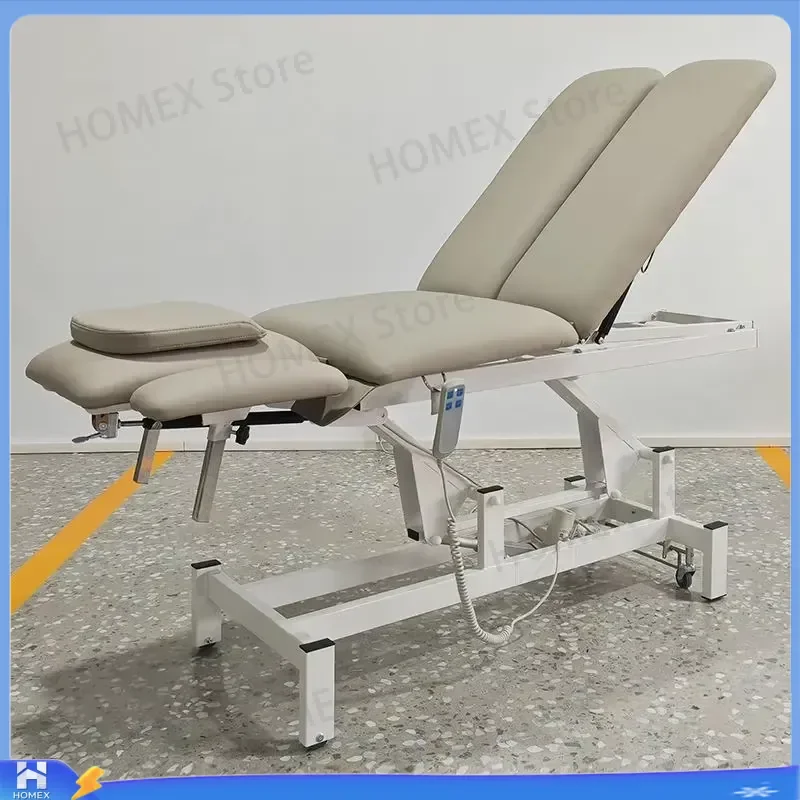 Electric Height Adjustable 3 Section Physical Therapy Bed Chiropractic Treatment Table Medical Acupuncture Massage Furniture