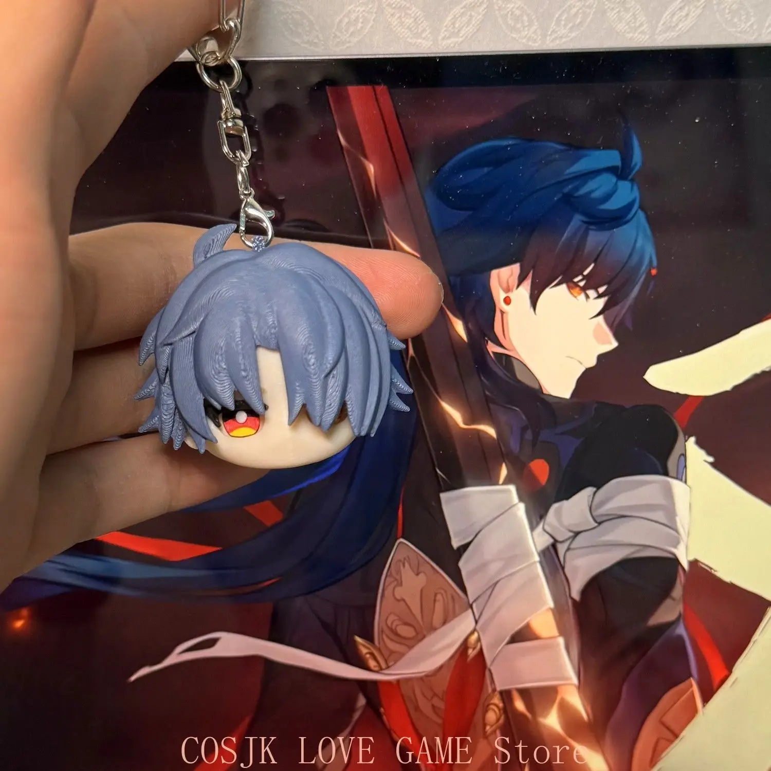 

Anime Honkai: Star Rail Blade Q Version Cosplay Bag Key Chain Pendant Keychains Halloween Mascot 3D printing Desktop Ornament