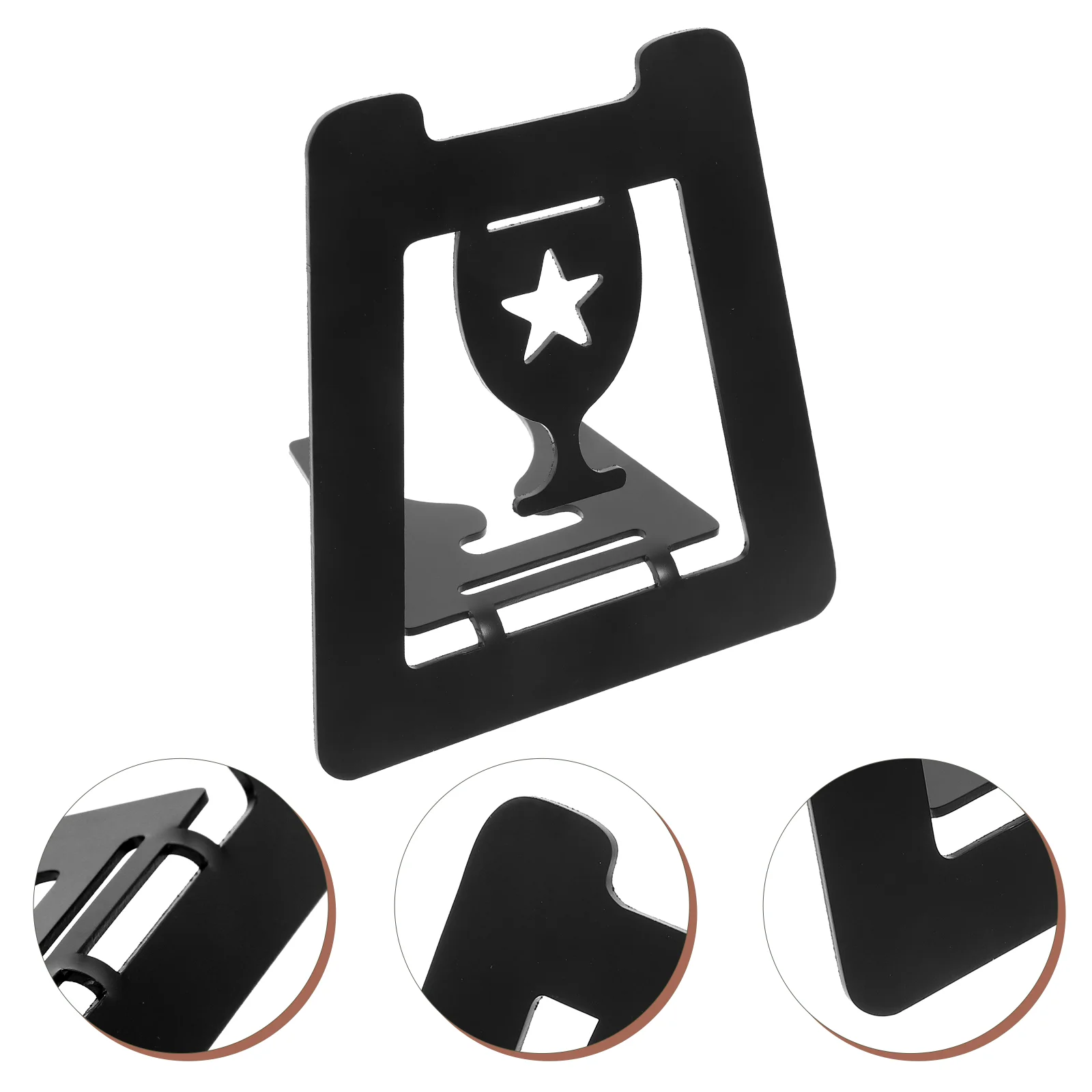 

Medal Display Stand Stainless Steel Desktop Rack for Holding Showing Medals Badges Award Home Decor Black Color Creative