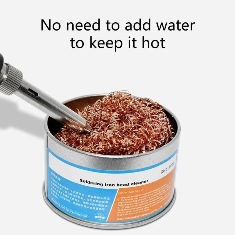 Portabel Solder Tip Iron Cleaner Portabel Portabel Soldering Alat Sederhana Dioperasikan untuk Penyimpanan Mudah & Kualitas yang