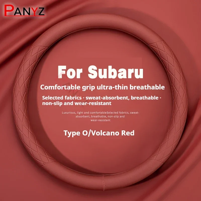 Anti Slip Auto Decoration PU Leather Car Universal Car Steering Wheel Cover For Subaru Forester XV Outback Legacy WRX Tribeca