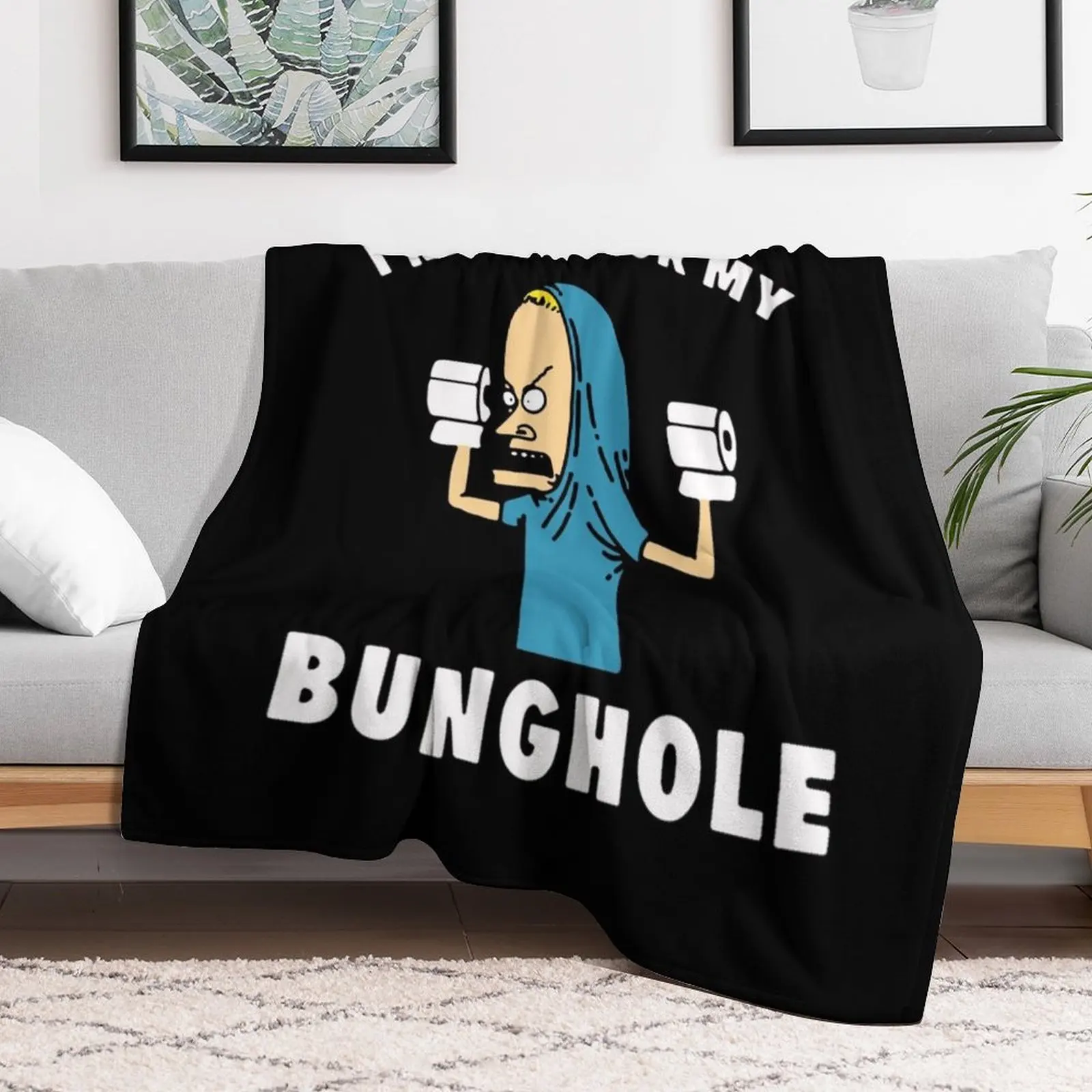 Beavis I Am The Great Cornholio Are You Threatening Me Throw Blanket Cute Kid'S Blankets