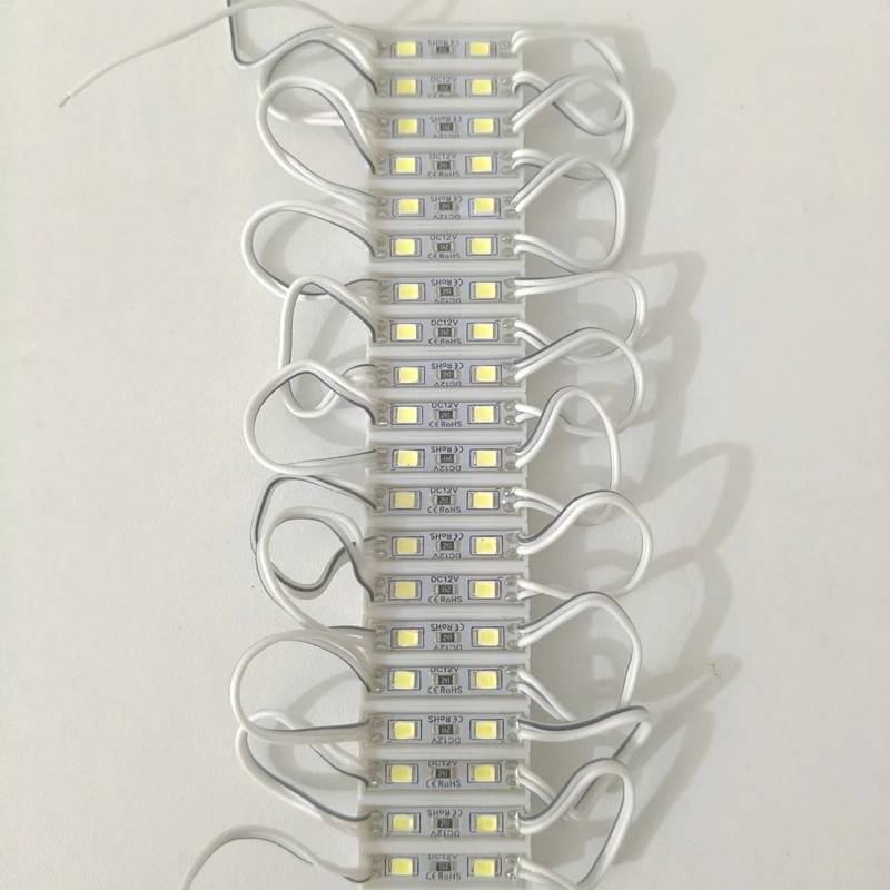 20 pièces Mini Module LED mince petit Module LED Narrrow 26mm x 7mm 2835 2 LED 12V jaune rouge vert bleu rétro-éclairage Module de vitrine