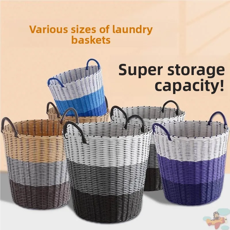 Plastic Beauty Salon Towel Storage Basket Bathroom Dirty Clothes Laundry Hamper Toy Box Organizer Oujiawei Brand 2026 Spring