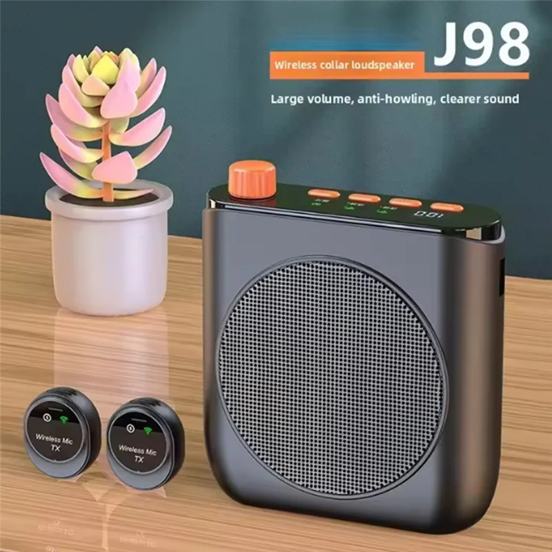 -BOFF J98 Wireless Voice Amplifier With Lavalier Mic, Clip-On Bluetooth Speaker Featuring Charging Case For Teaching& Streaming