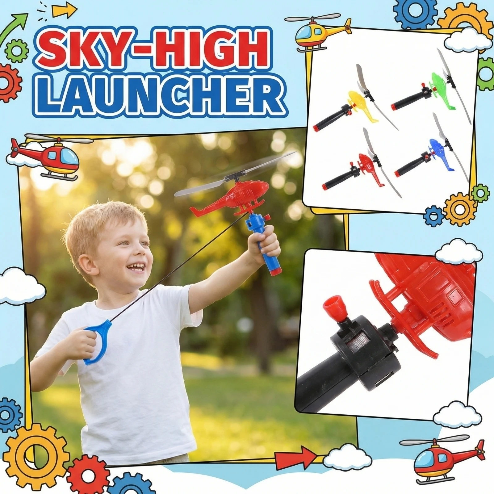 Kids Toys Easter - Children's Airplane Toy Hand-operated Pull-cord Powered