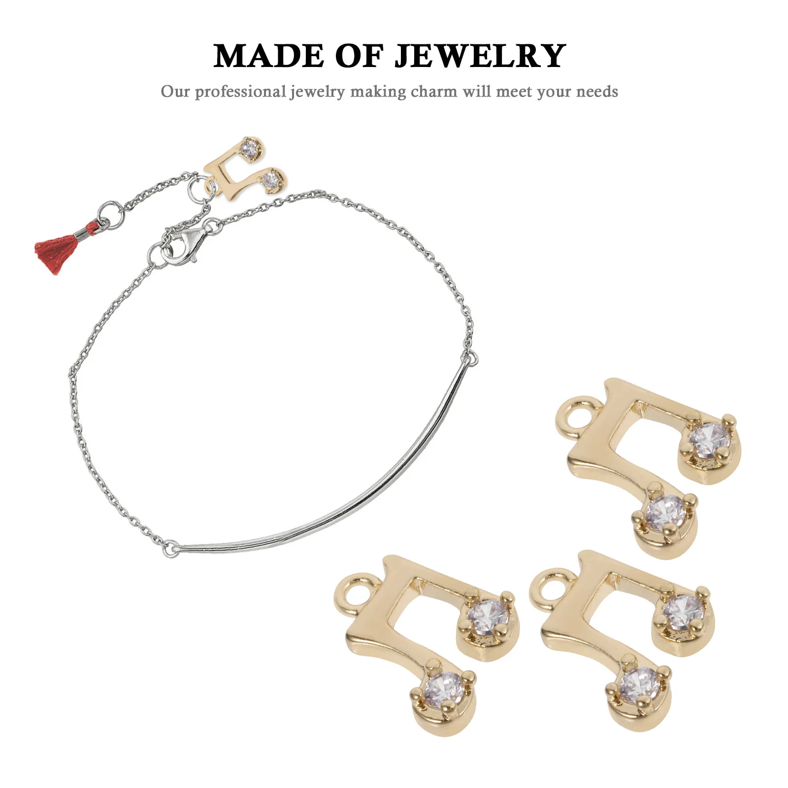 

5 Pcs Jewelry Copper Gold-plated Pendant Charm DIY Bracelets Manual Making Materials Golden