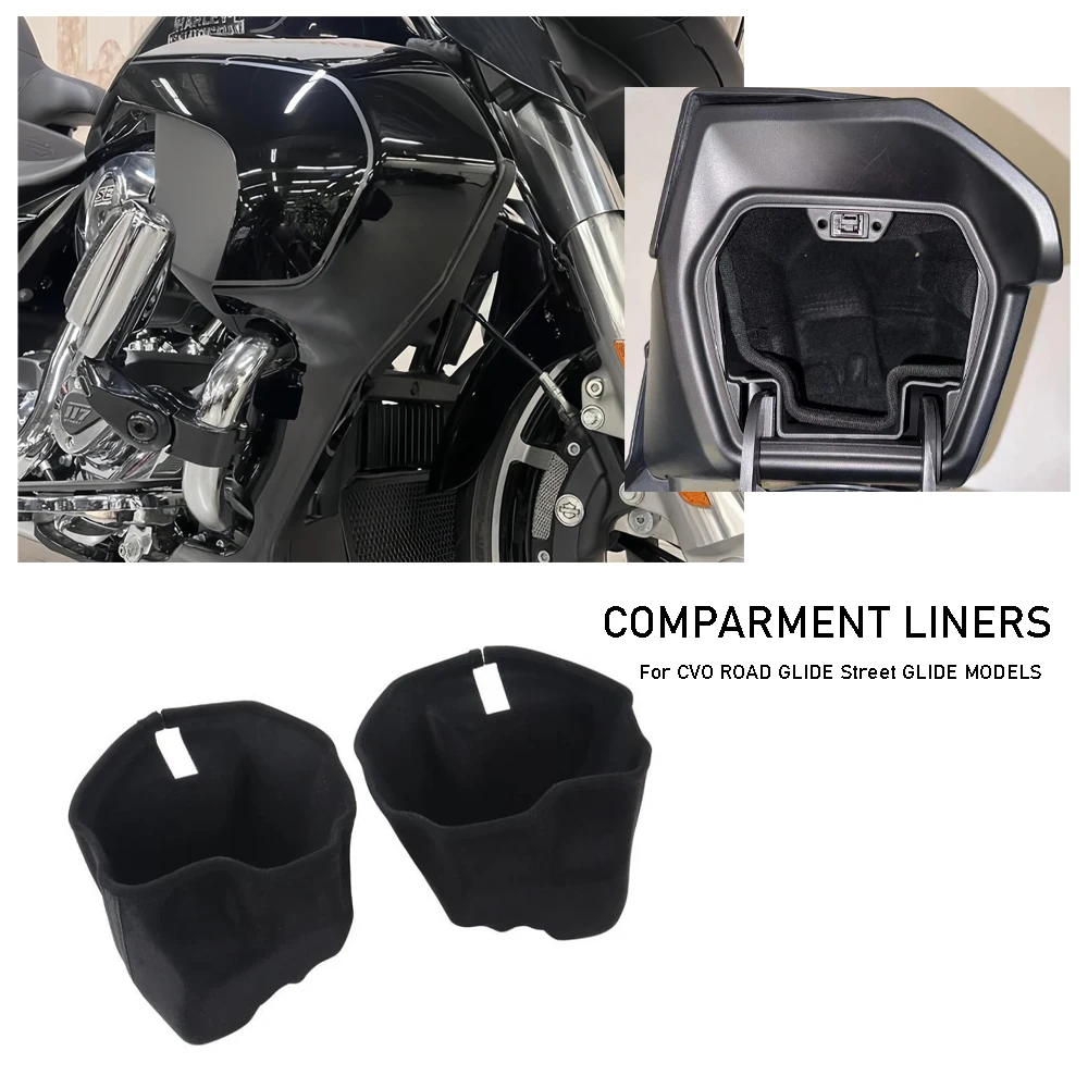 For Harley Touring CVO Street Road Glide Limited FLTRXL FLHX, FLTRX 2023-up Motorcycle Fairing Lower Fitted Glove Box Liner Kit