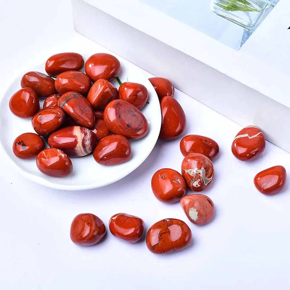 Natural Red Jasper Polished Tumbled Stones Reiki Healing Crystals Stone Shui  Feng Home Decor Gifts