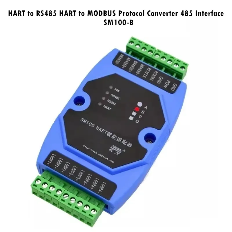Convertisseur de protocole HART vers RS485 HART vers MODBUS Interface 485 pour contrôleurs dédiés - Modèle SM100-B