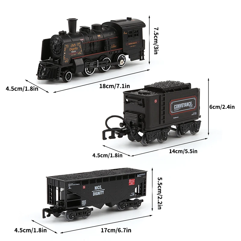 Alloy Railway Train Add Water Emit Smoke Toy Metal Carriage Train Track Toys High Quality Locomotive with Sound&Light Kids Gift