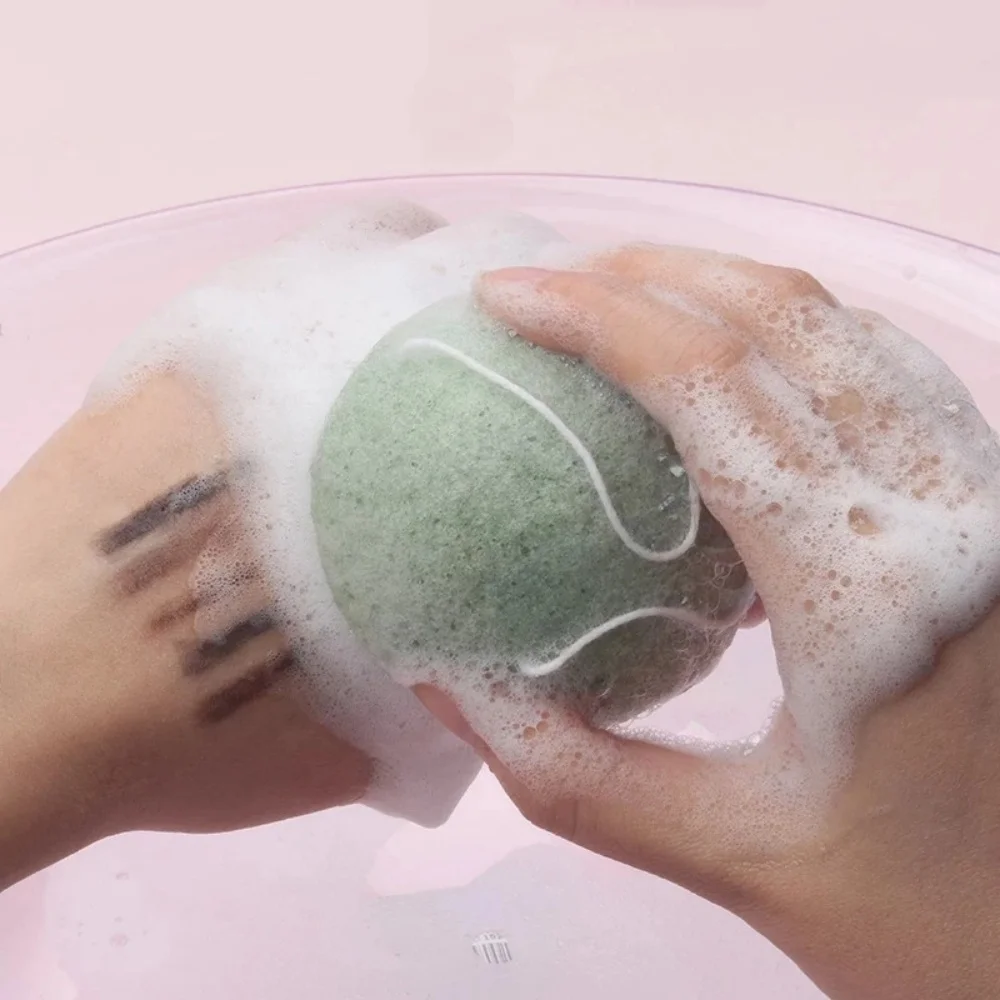 1Pc 100% Natural Konjac Sponge Facial Cleansing Puff Deep Exfoliating Pore Cleaner Washing Sponge Face Skin Care Beauty Tool