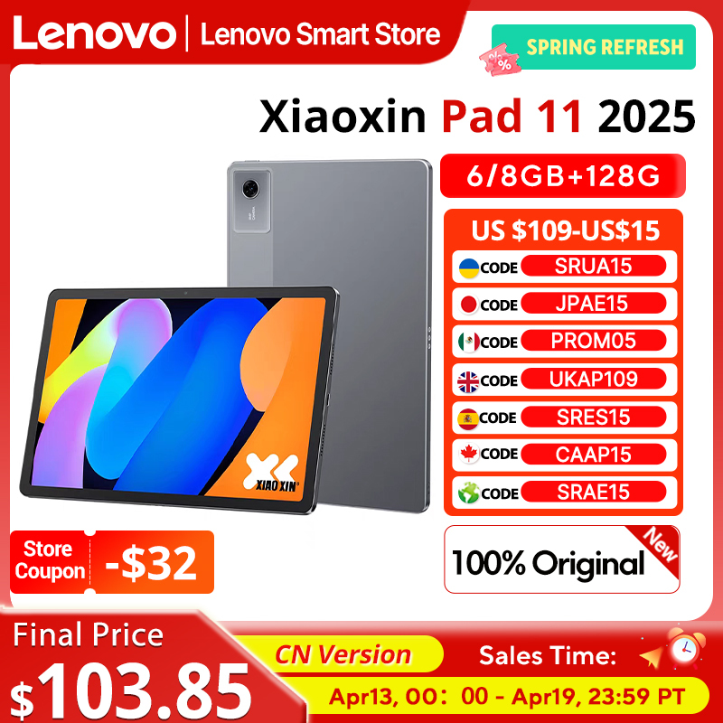  Original Lenovo Xiaoxin Pad 11 2025 Tablet MediaTek Dimensity CN Version 6300 11" 2.5K Screen 7040mAh WIFI Android Tab PC Pad 