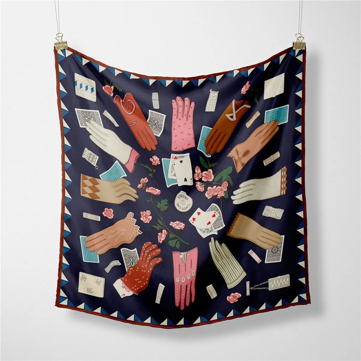 

53 см саржевые шелковые женские винтажные квадратные шарфы, бандана, маленький хиджаб, платки, женская элегантная повязка на голову, шейный платок