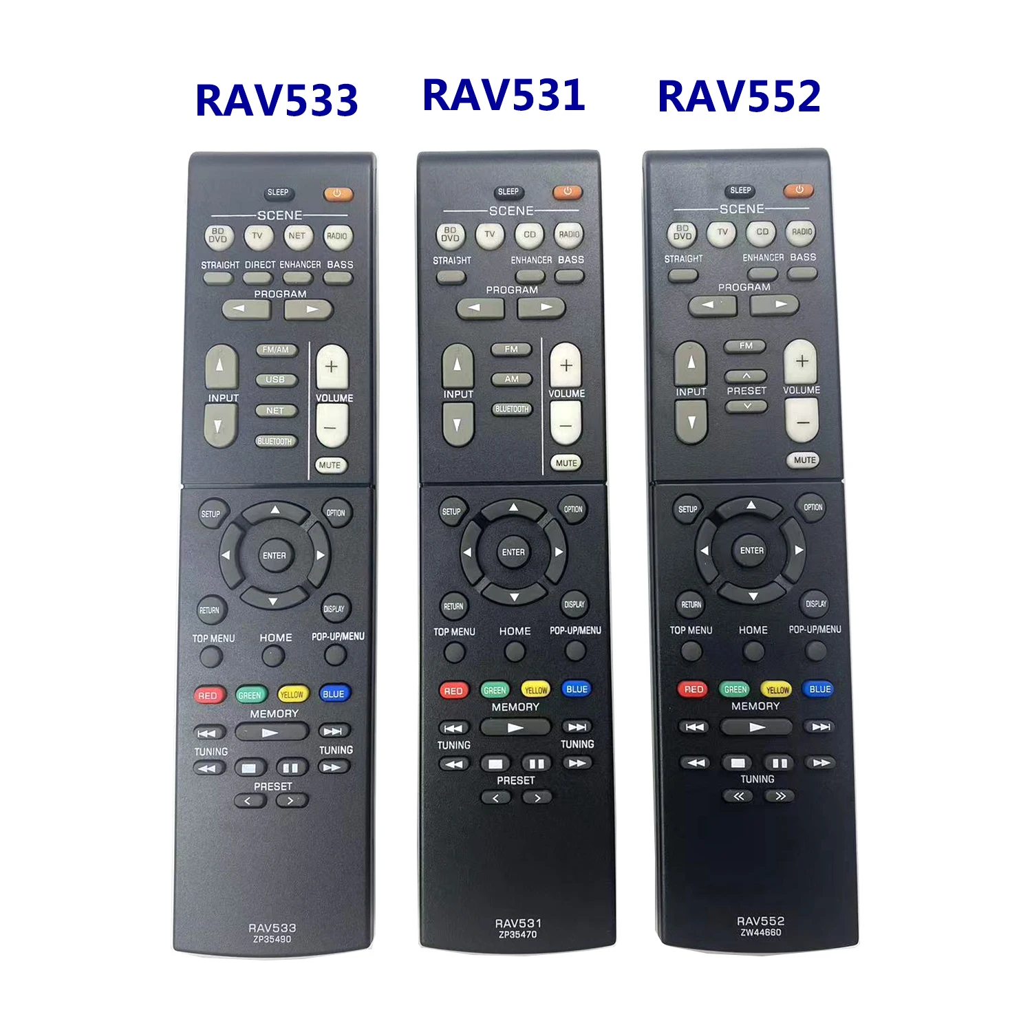 

NEW Remote Control For YAMAHA AV Receiver RAV533 ZP35490 RAV533 ZP35490 RAV552 ZW44660