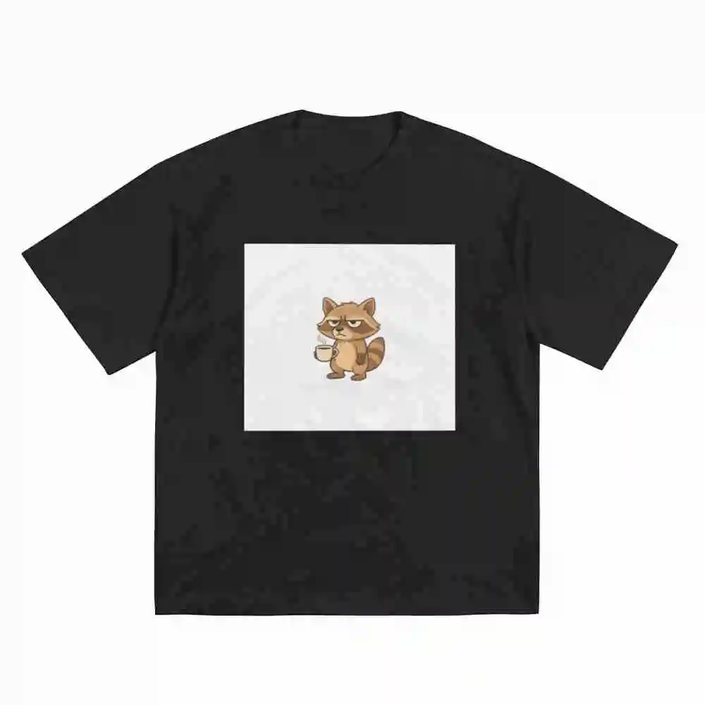 I'Ve Done Horrible Things For Raccoon Like Waking Up Work Quote Short Sleeve Tee 100% Cotton T-Shirt