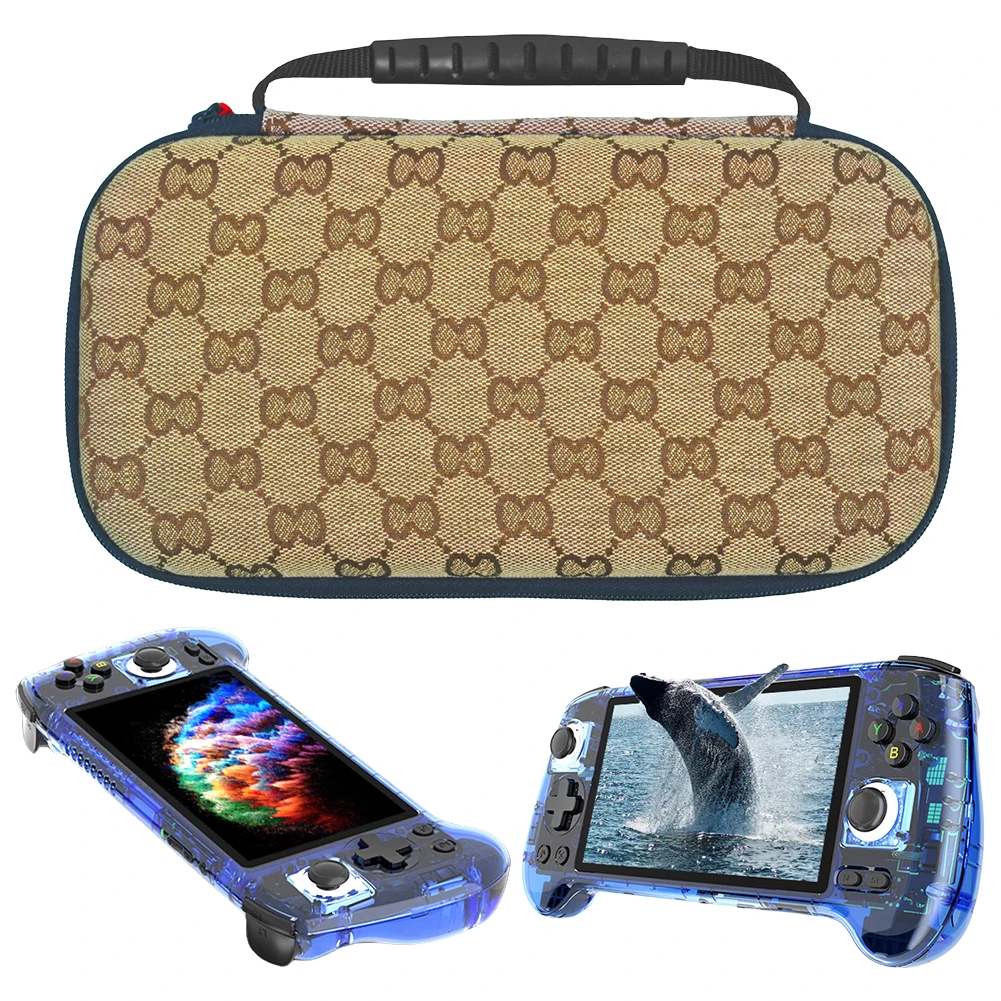 

Hard Carrying Case Shockproof Protection Case EVA with Mesh Pocket&Handle Travel Carry Bag for Anbernic RG556 Retro Game Console