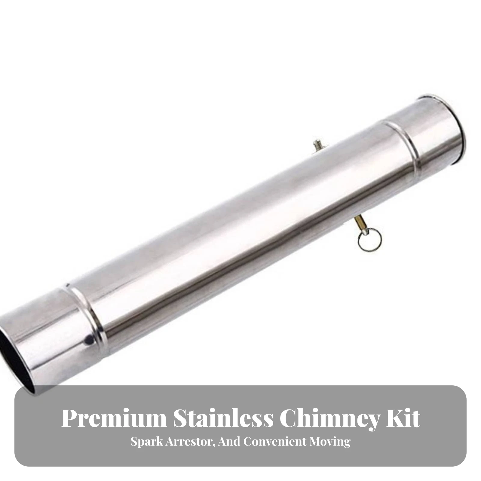 7 Pieces Heater Chimney Pipe Assembly Stainless Steel Chimney Pipe with Spark Arrestor Outdoor Heat Resistant for Campers