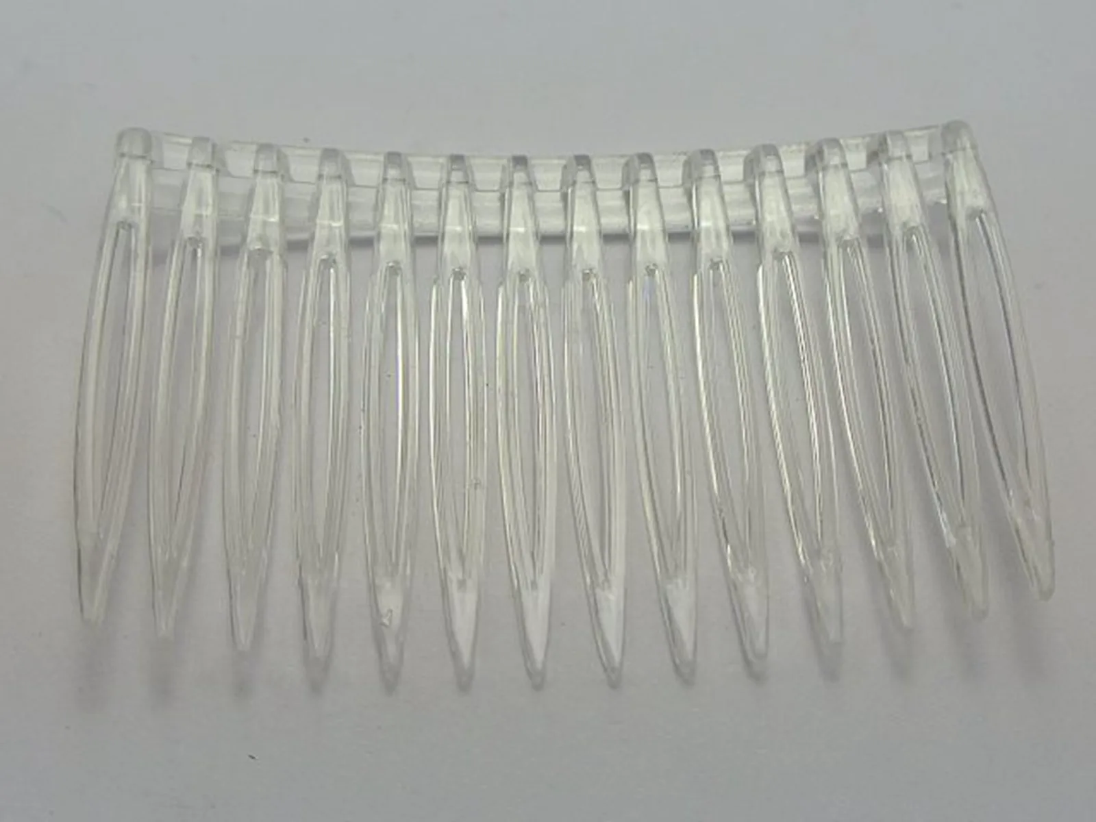 20 Clear Plastic Hair Clips Side Combs Pin Barrettes 70X40mm for Ladies