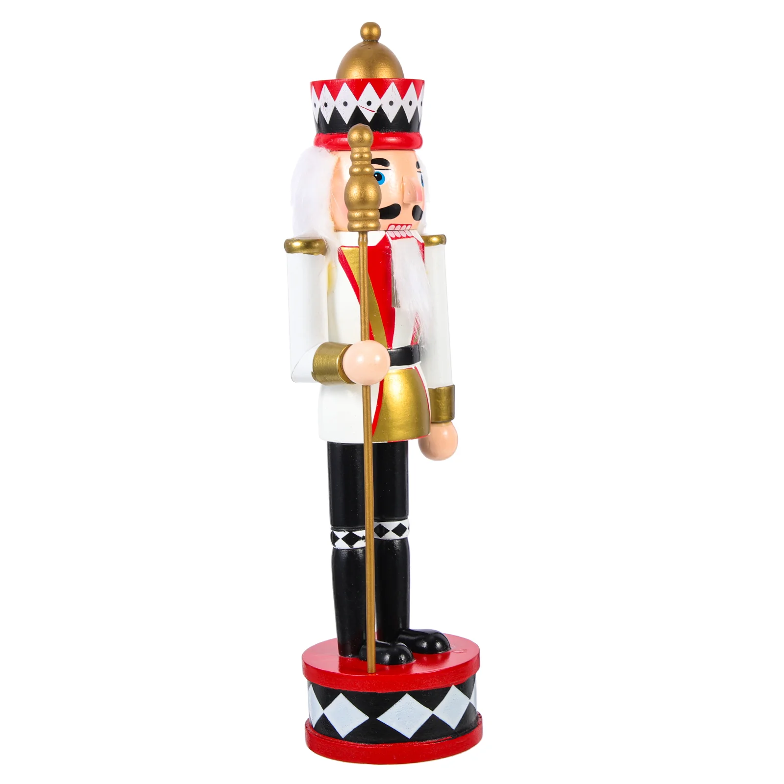 Standing Drum Nutcracker Decor Nutcrackers Decorations Wood Window Party Supplies Desktop Christmas Wooden Soldier