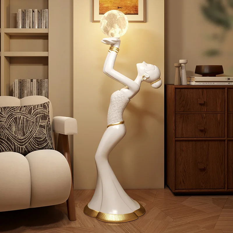 Modern light luxury living room floor to ceiling decoration Coffee Tables next to the entrance creative art home decor