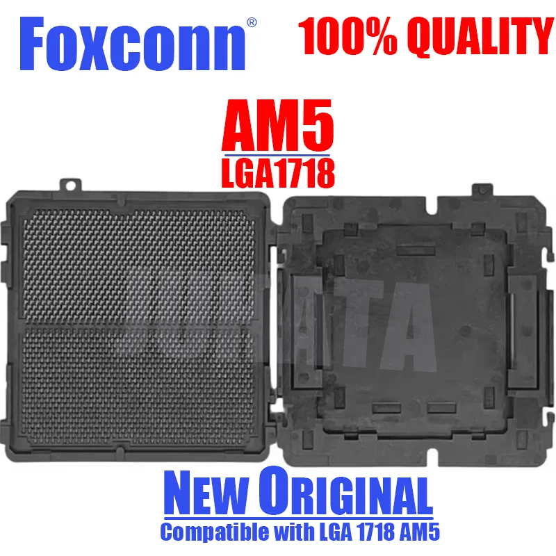 Foxconn Original 100% New CPU Socket AM5 Socket LGA1718 For PC AM5 Motherboard CPU BGA Base Large Tin Ball Connector Holder Base
