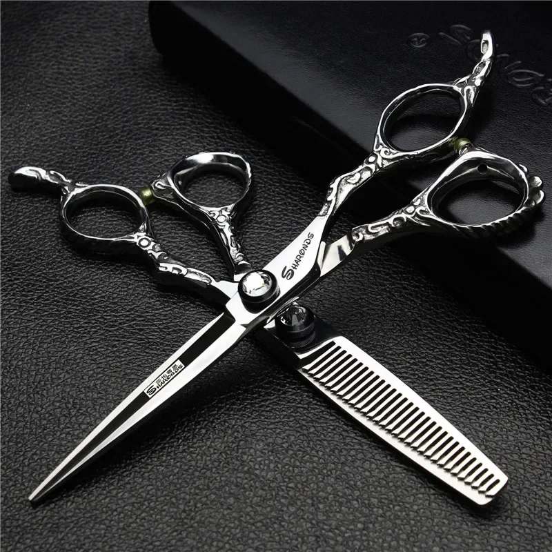 

Professional Hairdresser Scissors Barber 5.5 /6.0/7.0 Inch 440c Hairdressing Cutting Scissors Haircut Hair Thinning Shears Set