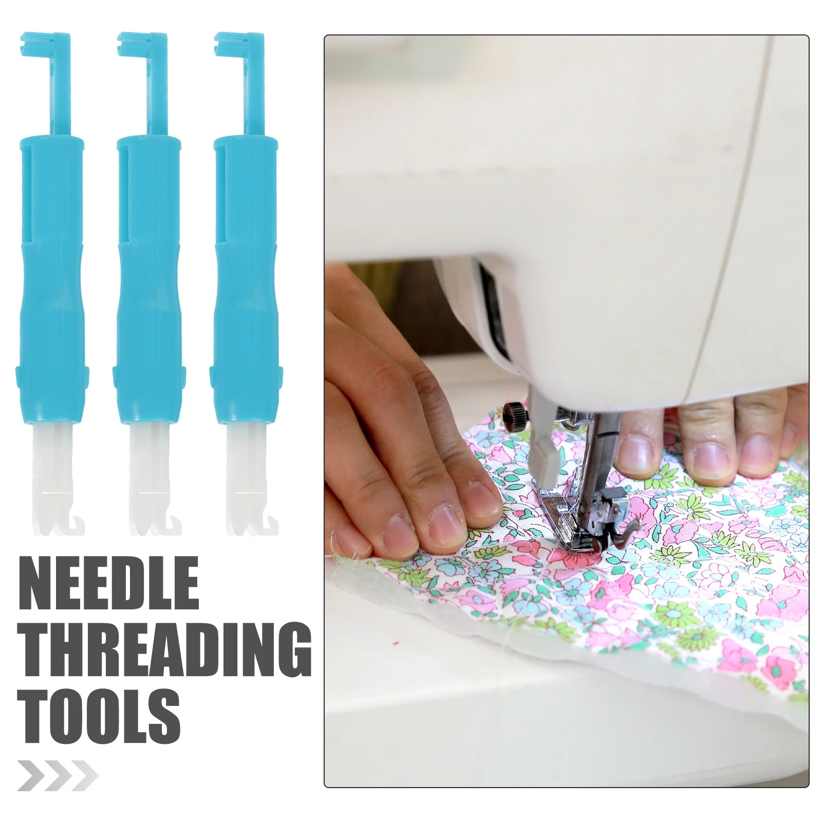 

3 PCS Seam Punch Needle Threaders Sewing Inserter Threading Tool Automatic Elder