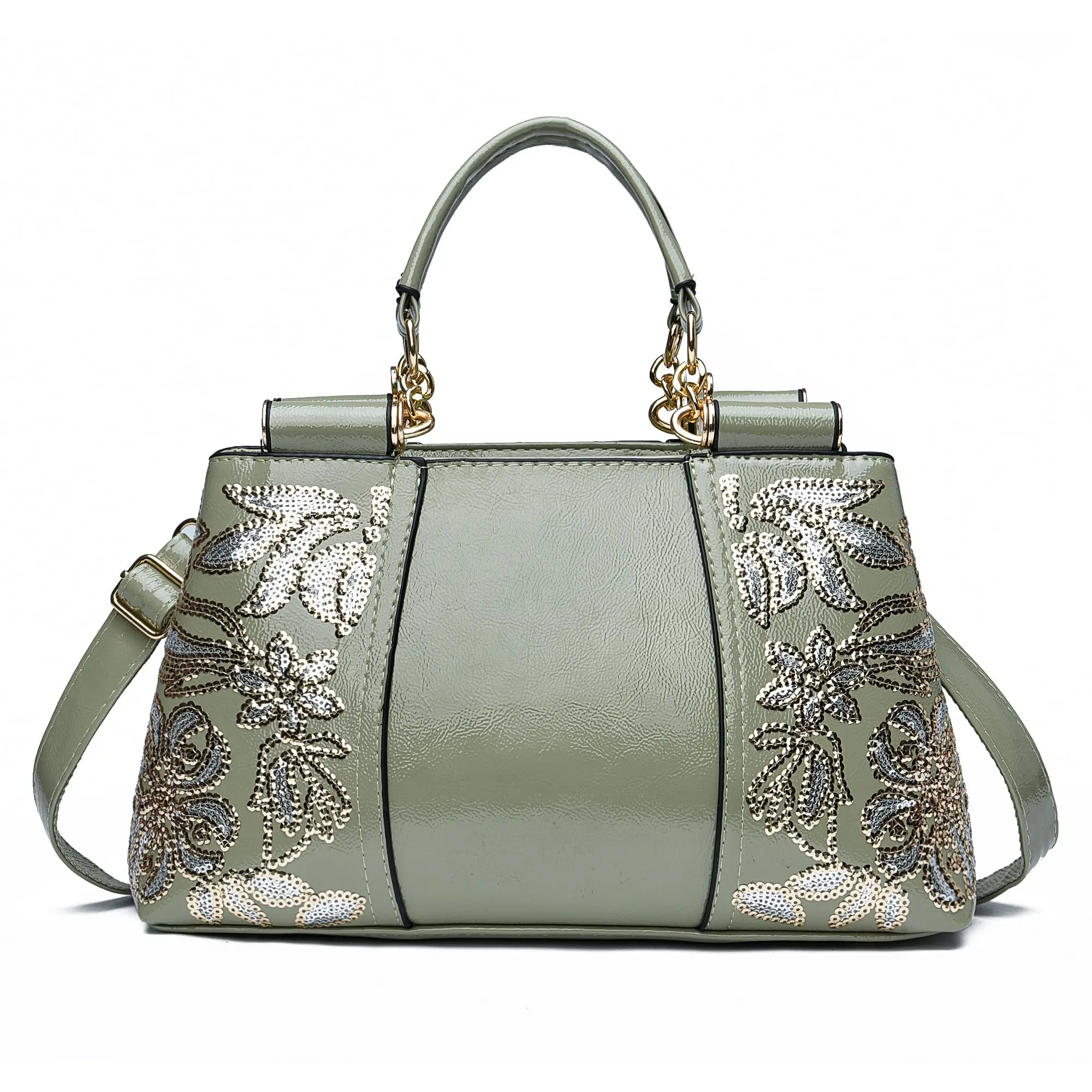 2024 New Fashionable and Trendy Lacquer Leather Mom's Bag, Shiny Leather Atmospheric Handbag