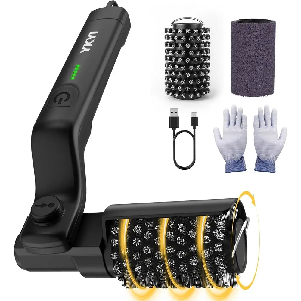 

Electric Rotary Grill Brush, Outdoor Grill, 3-Speed Power Control, 304 Stainless Steel BBQ Grill Brush, No Bristle Shedding, 90