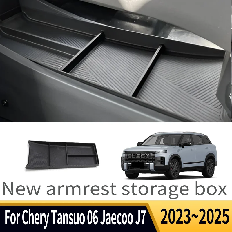 Car Accessories For Chery Tansuo 06 Jaecoo J7 2023~2025 Central Console Armrest Interior Box Multifunctional Storage Auto Parts