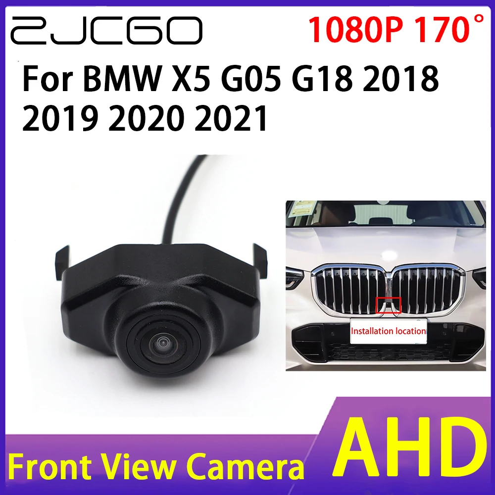 

Автомобильная камера ZJCGO переднего вида AHD 1080P, водонепроницаемая CCD ночного видения для BMW X5 G05 G18 2018 2019 2020 2021