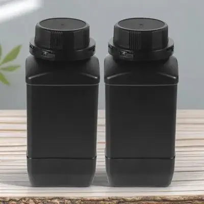 

2pcs 1000ml Mouth Reagent 1000Ml Chemical Reagent Bottle Black Chemical Storage Sample Sealing Laboratory Bottle