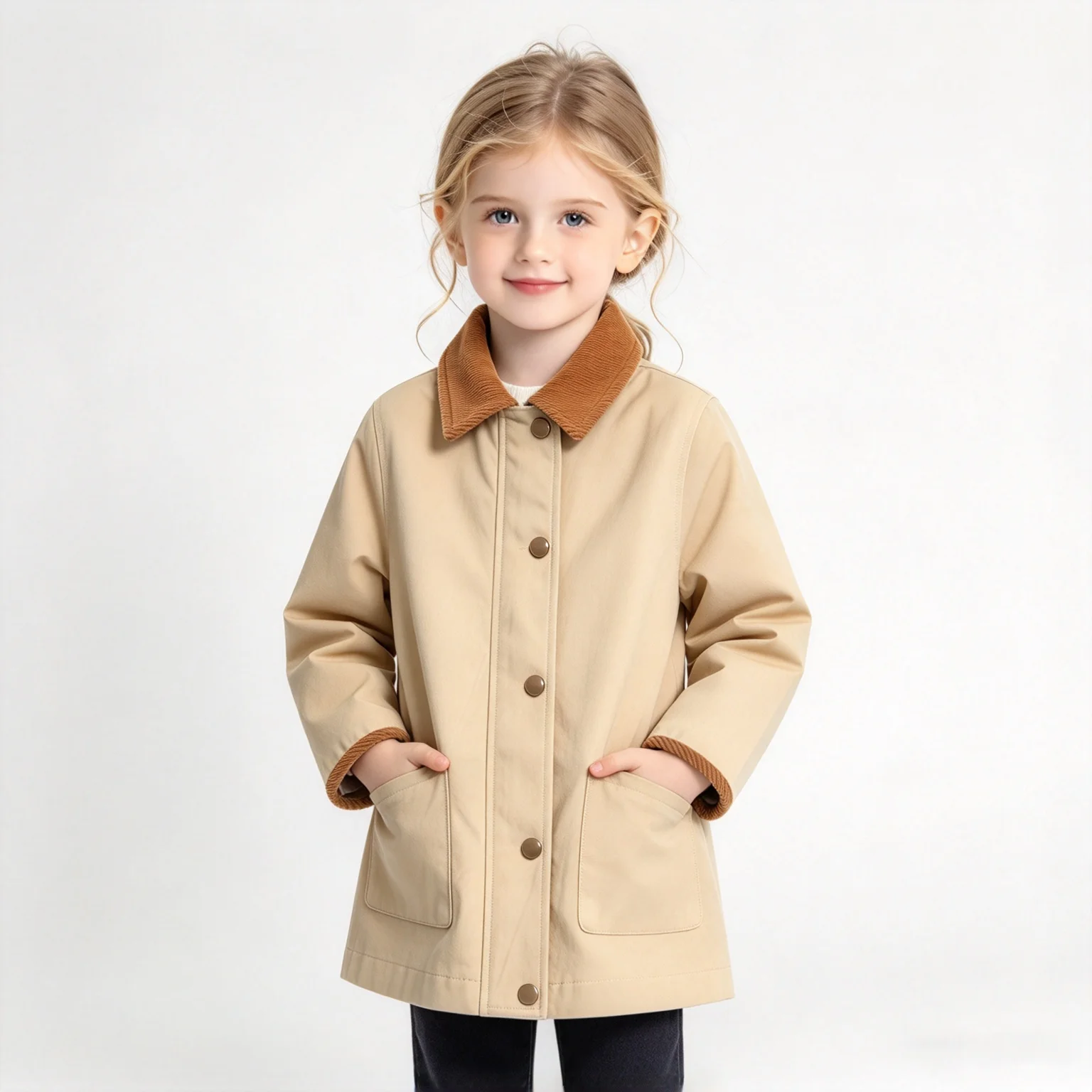 Fashion Baby Girl Boy Cargo Trench Jacket Infant Toddler Child Patchwork Coat Spring Autumn Child Dust Coat Baby Clothes 2-10Y