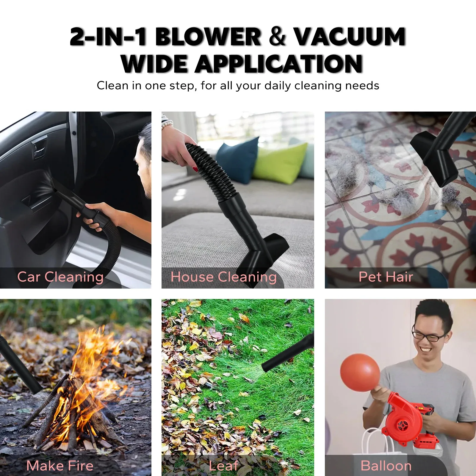 منفاخ هواء كهربائي بدون فرش 2IN1 مكنسة كهربائية مجمع الغبار والكمبيوتر أداة طاقة محمولة لاسلكية لبطارية ميلووكي 18 فولت #6