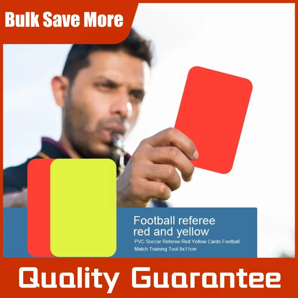 

Карточки судьи для футбола из ПВХ, красные и желтые, для тренировок и матчей, 8x11 см