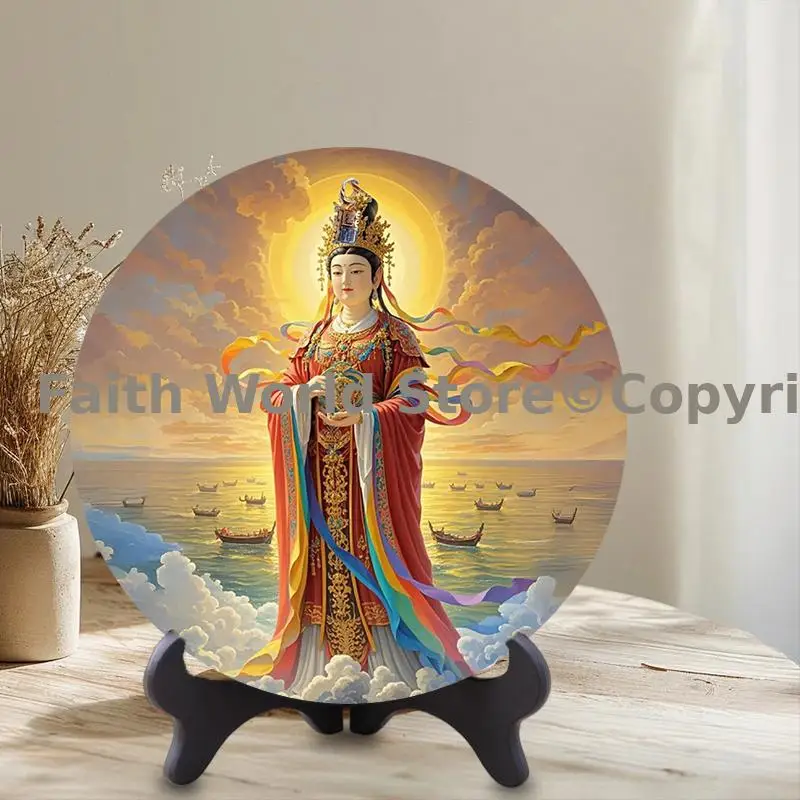 Southeast Asia home worship imperial concubine Goddess of the Sea Mazu auspicious Mandala Mantra display family protection