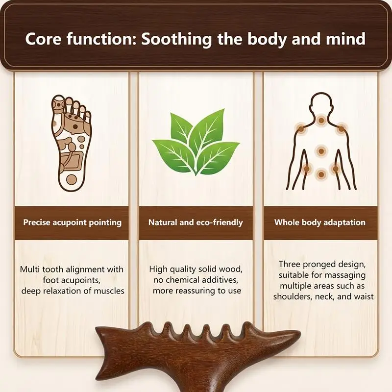Triangular Bird Shark Shape Massage Stick Foot Gua Sha And Acupressure Tool Full-Body Meridian Trigger Point Relaxation Device
