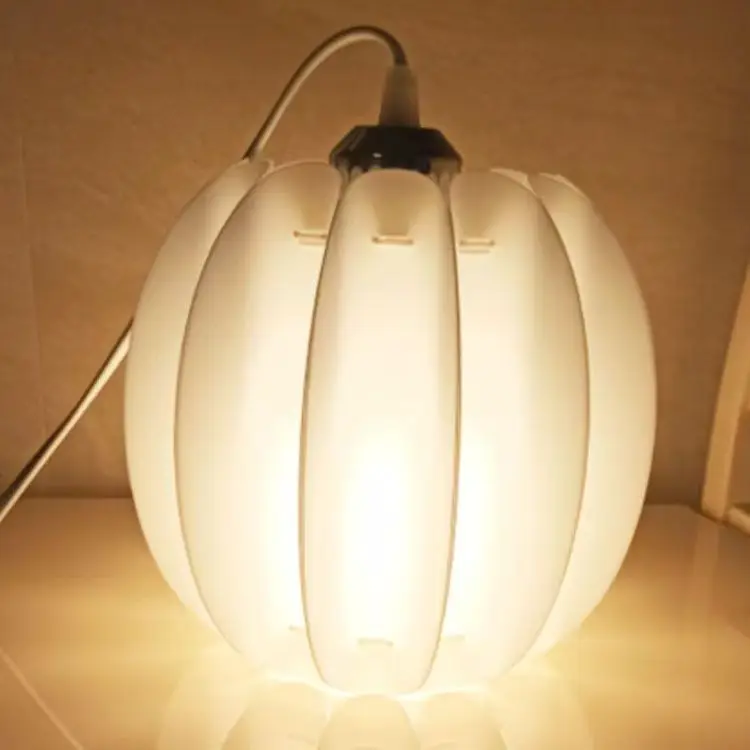 3pcs White Plastic E27 Lantern Lampshade Cover,DIY Light Shade Accessories for LED Table Lamp,Pendant Lamp（Assembly Required）