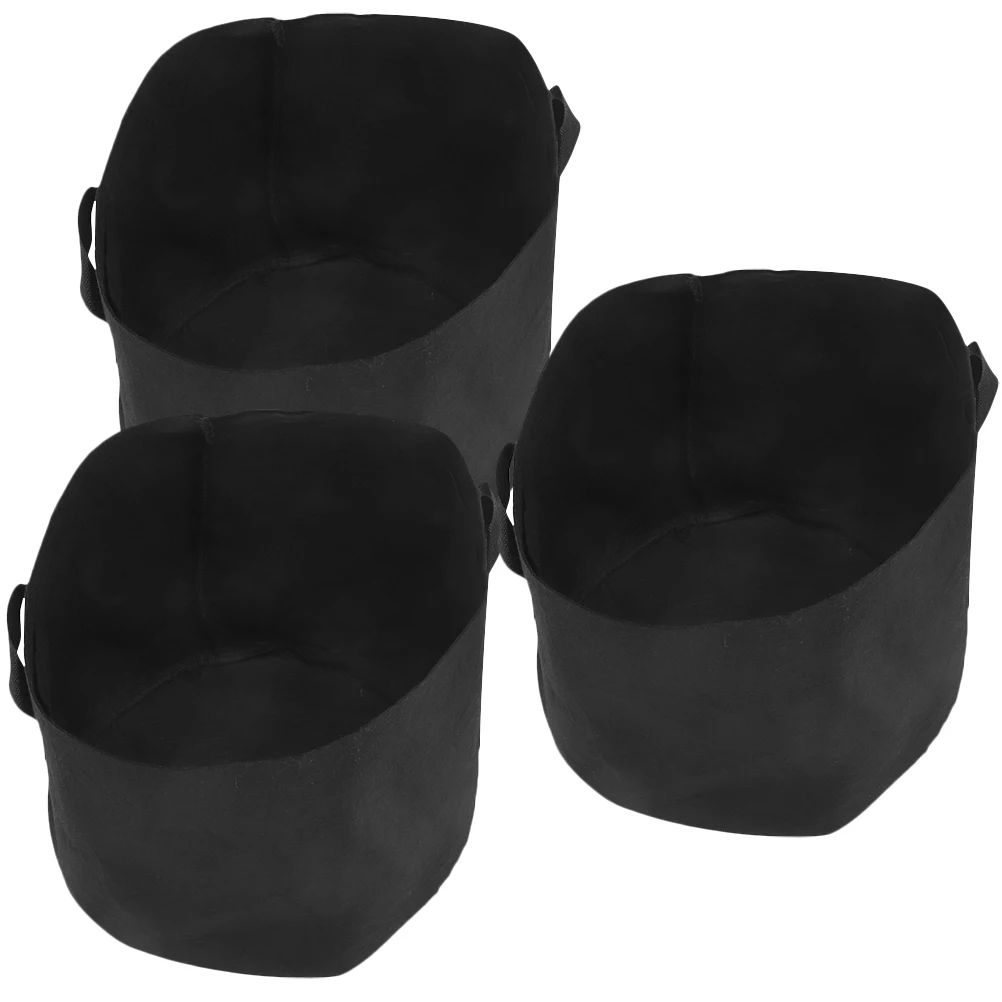 

3pcs Planting Bags Hand-held Breathable Fabric Growing Pouches for Vegetables Flowers Non-woven Containers Nursery Pots Storage