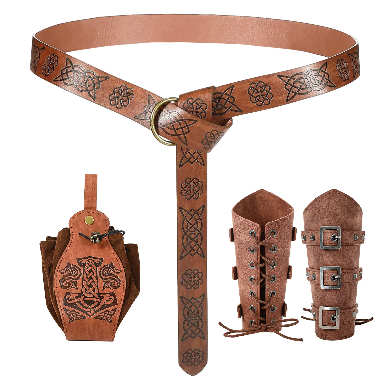 Średniowieczna Renesansowa Skórzana Torba na Ramię Pas Halloween Cosplay Rekwizyty Pas Skórzana Torba na Ramię Akcesorium dla Dorosłych