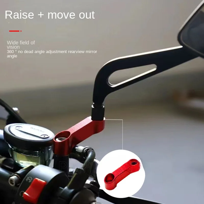 Motorcycle Rearview Mirrors Extension Riser Extend Adapter Mirror Extender Adapters Riser Supplies Rear View Base Mirrors