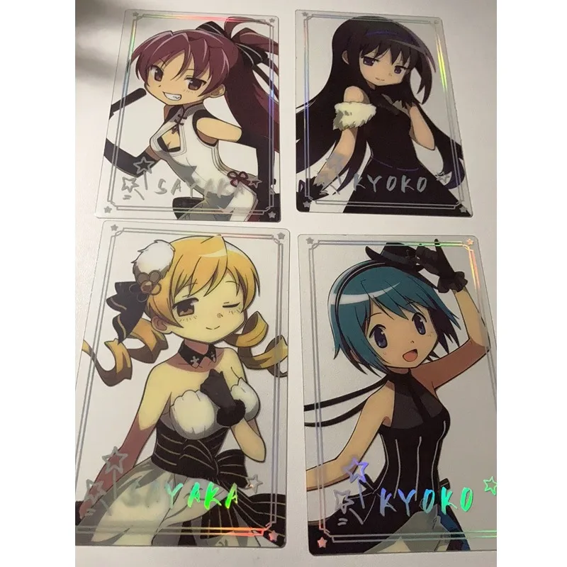 4Pcs/Set New Anime Three-Inch Photo Props Diy Cartoon Pvc Transparent Card Collection Card Kids Gift