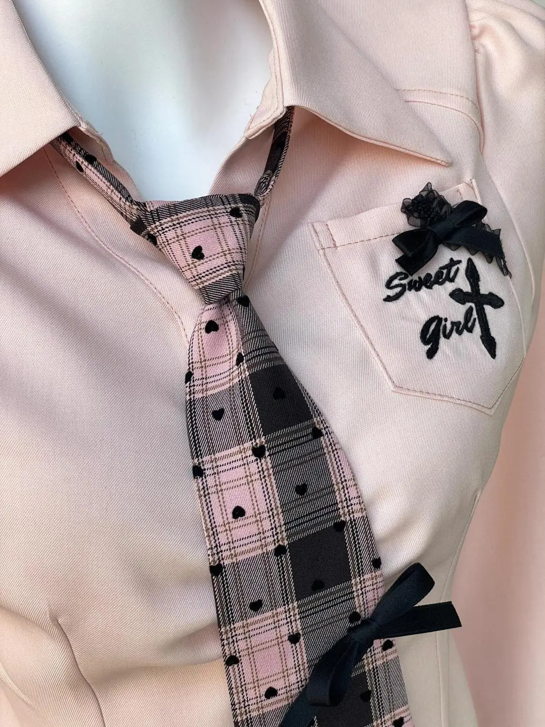 Preppy Style Turndown Collar Single Breasted Long Sleeved Shirt + High Waisted Plaid Mini Skirt 2 Piece Sets Womens Y2k Suits