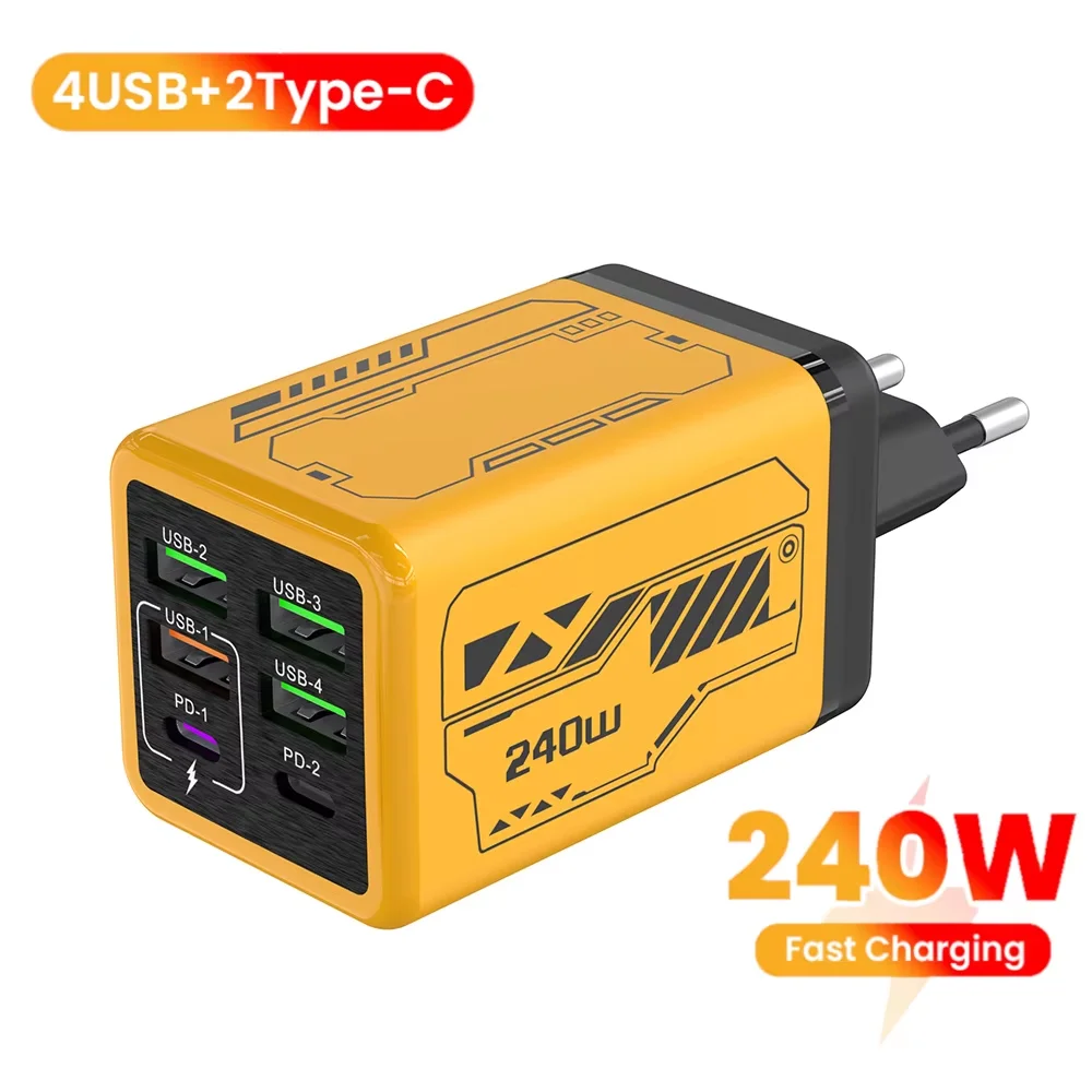 240W Usb Charger 6 …