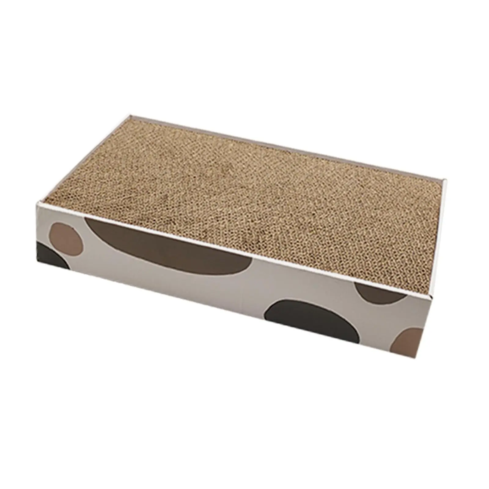 Cat Scratch Pad Box with Corrugated Cardboard Scratcher Reversible Durable Recyclable Claw Sharpening Mat for Indoor Cats