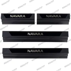 Door Sill Scuff Plate Protector Trim Pedal Sticker Accessories Car Pickup Threshold Strip For NISSAN NAVARA NP300 2016 - 2023