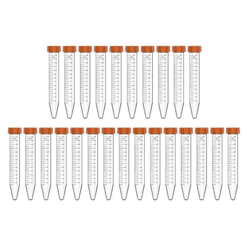 25Pcs Graduated Centrifuge Tubes with Screw Caps, Conical Centrifuge Tubes Lab Tubes 15ml 50ml Sample Storage Container K92C